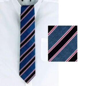 Kolte Italy Silk Tie Regimental Stripe Knit Italian Handmade 58" Long 3.5" Wide